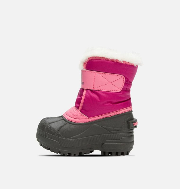 Kids Snow Boots Pink/Black - Sorel Toddler Commander™ - 385267-JAU